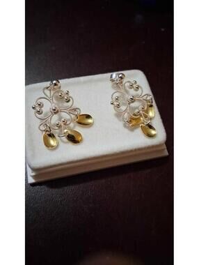 vintage Norwegian Sølje filigree earrings